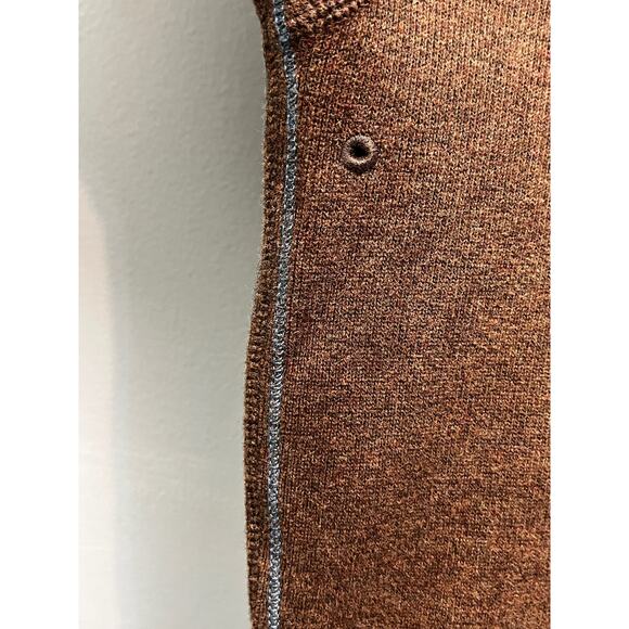 Tommy Bahama 1/4‎ Zip Pullover Sweater Mens large Brown blue stitching Vented - Picture 6 of 8